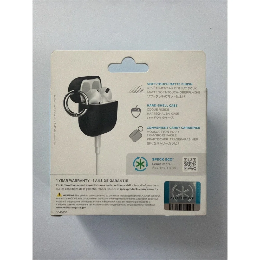 Speck Presidio AirPods Pro Case Gen 1 & 2 Soft Touch Hard Shell Black New